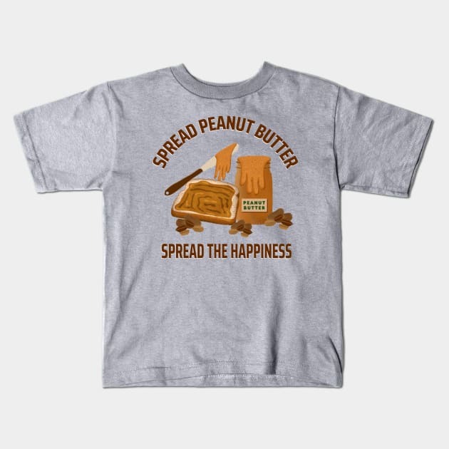 Funny Peanut Butter Pun Saying Kids T-Shirt by Andrew Collins